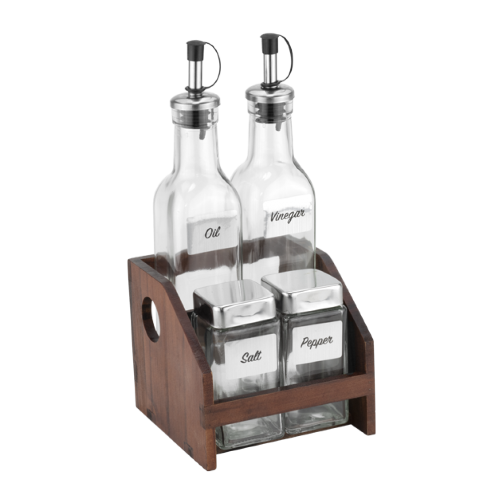 Оливерник на стойка 250ml/130ml NATURAL WOOD (4204B) HORECANO |  |  |