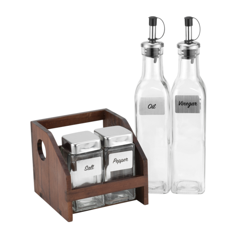 Оливерник на стойка 250ml/130ml NATURAL WOOD (4204B) HORECANO |  |  |