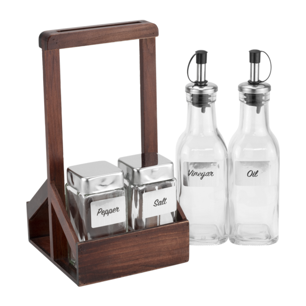Оливерник на стойка с дръжка 175ml/130ml NATURAL WOOD (6358B) HORECANO |  |  |