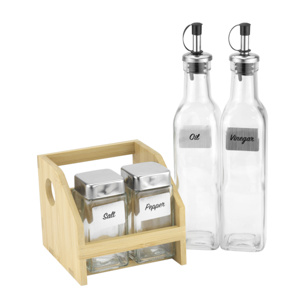 Оливерник на стойка 250ml/130ml NATURAL WOOD (4204B) HORECANO |  |  |
