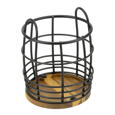 Поставка за прибори ЧЕРЕН МАТ Ø13.4xh15.5cm HORECANO HOME - За дома