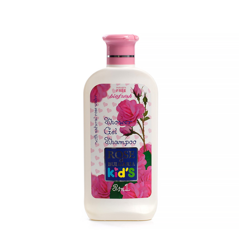 Детски душ гел и шампоан 2в1 Rose of Bulgaria For Kids Biofresh |  |  |