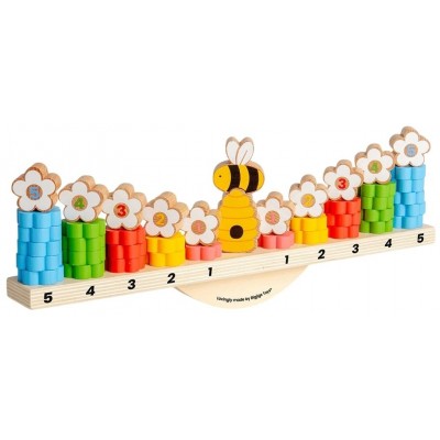 Дървена балансна игра - Пчелички Bigjigs - Детски играчки