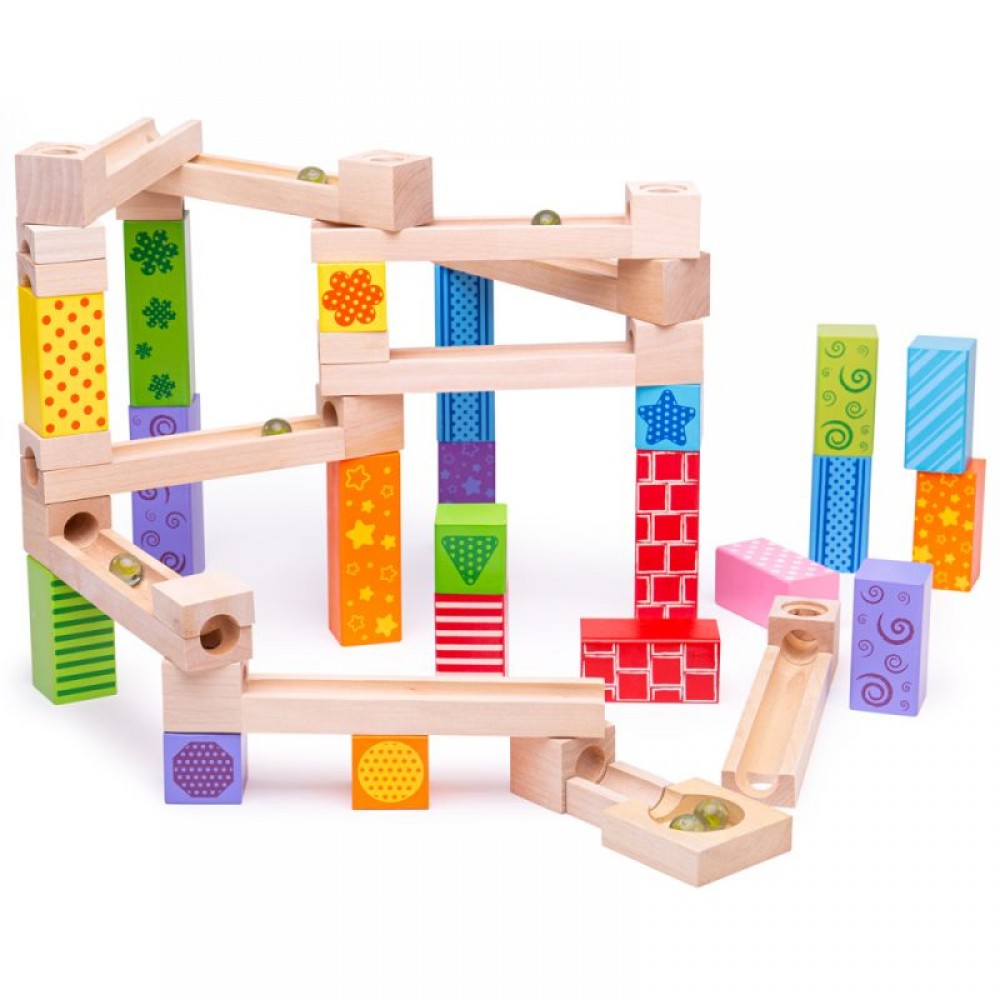 Дървен конструктор Bigjigs - писта с топчета Marble Run |  |  |