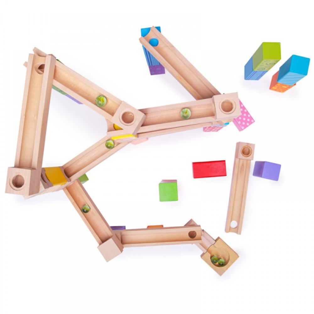 Дървен конструктор Bigjigs - писта с топчета Marble Run |  |  |